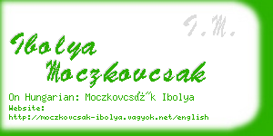 ibolya moczkovcsak business card